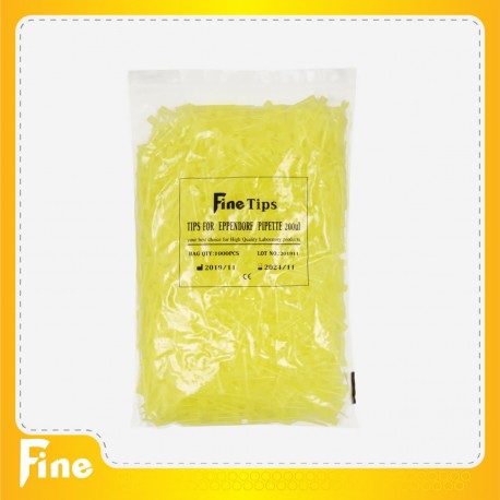 سر سمپلر زرد فاین گلاس Pipette Tips yellow Fine glass